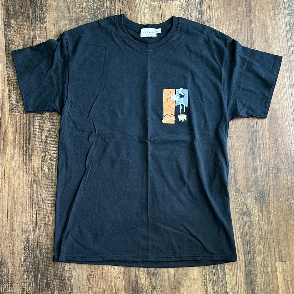 Topman Black Tee with ‘The Bridge’ Graphic